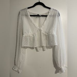 H&M sheer long sleeve shirt